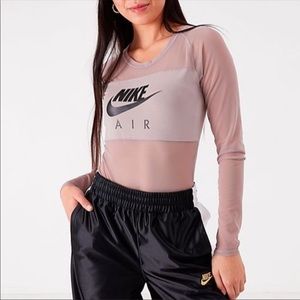 nike long sleeve mesh bodysuit